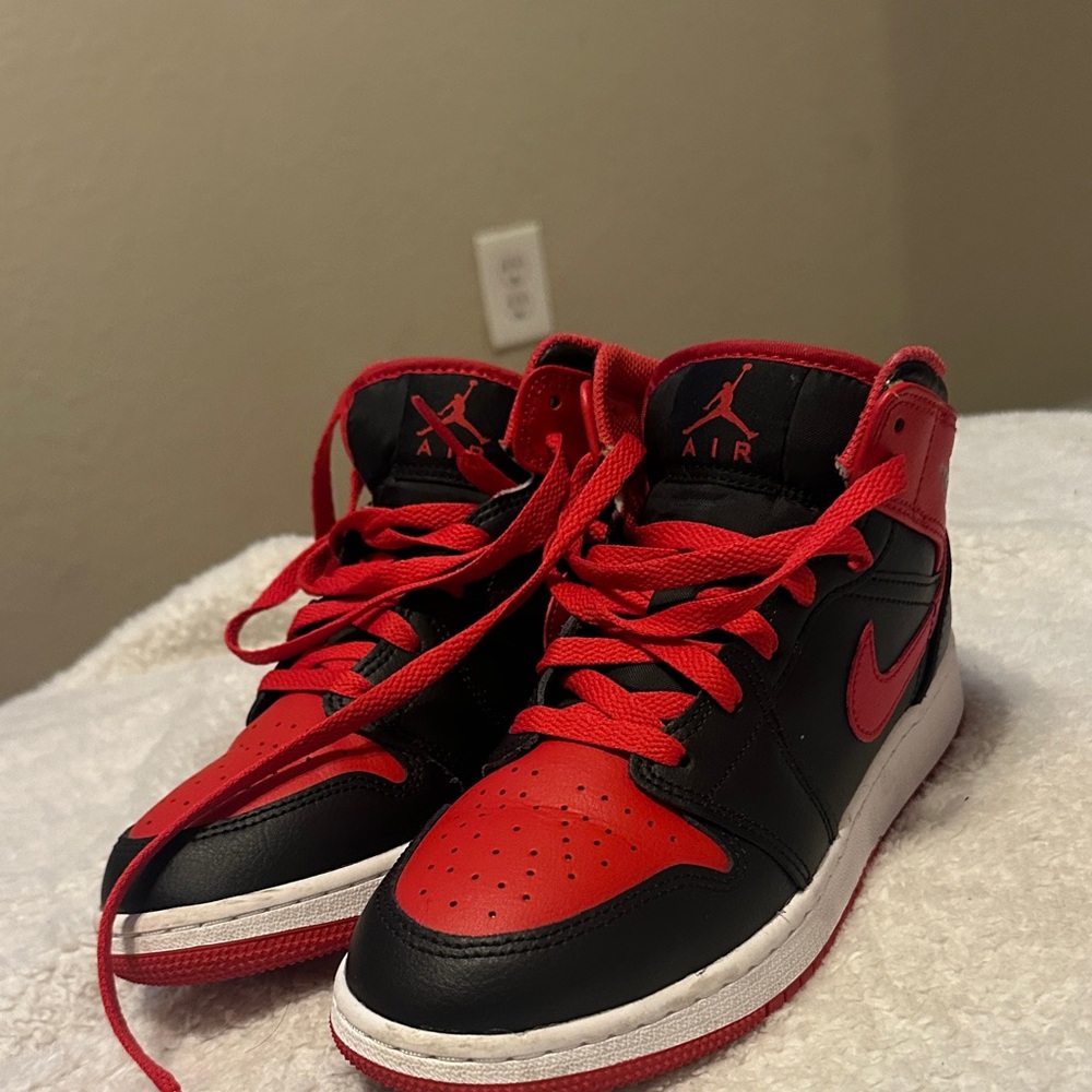 Jordan Red and Black Women's Sneakers